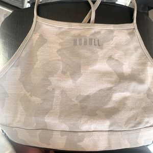 NoBull high-neck sports bra - glacier camo